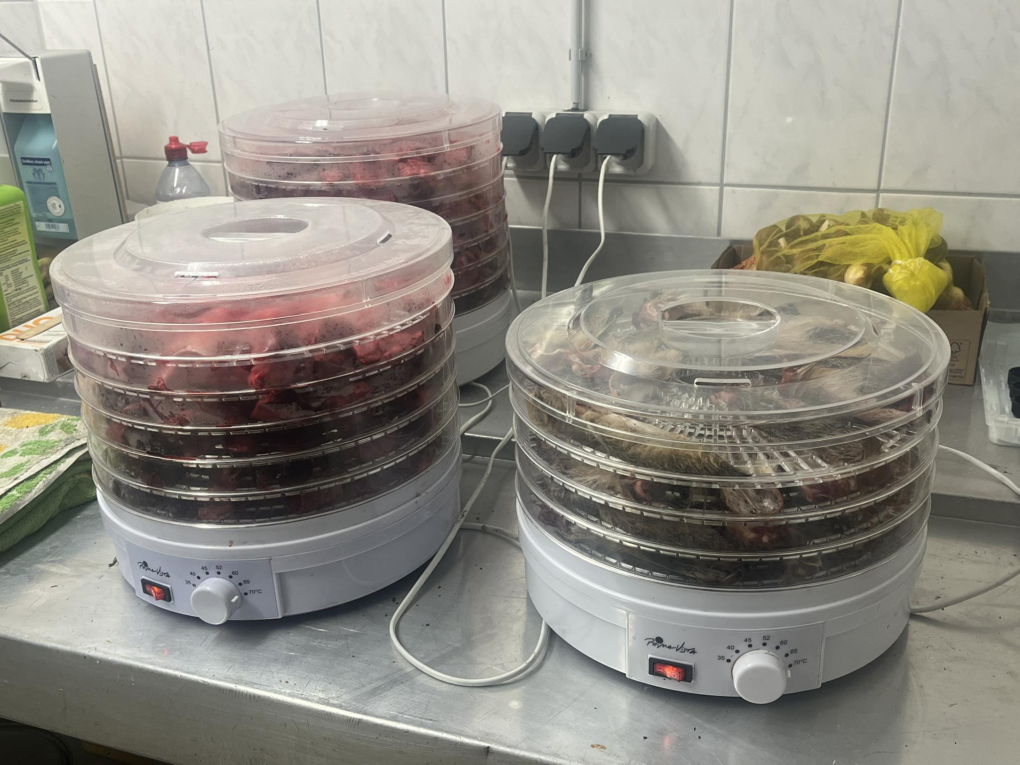 Trocknung von Wildfleisch und Innereien